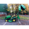 Large leaf collection machine John Deere 1026R 4WD Compact Utility Tractor with 60" Deck