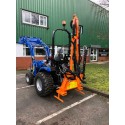Solis 26 HST Compact Tractor with Industrial Tyres | 4-in-1 Front Loader | Deleks Falco 160 hedge cutter